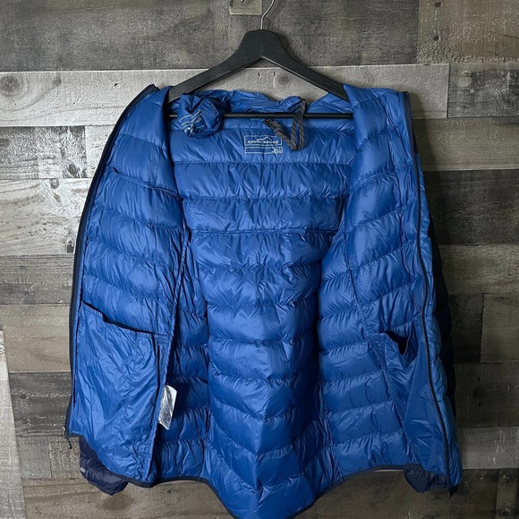 SOLD Eddie Bauer Cirruslite Down Hooded Jacket L - Picture 3 of 3